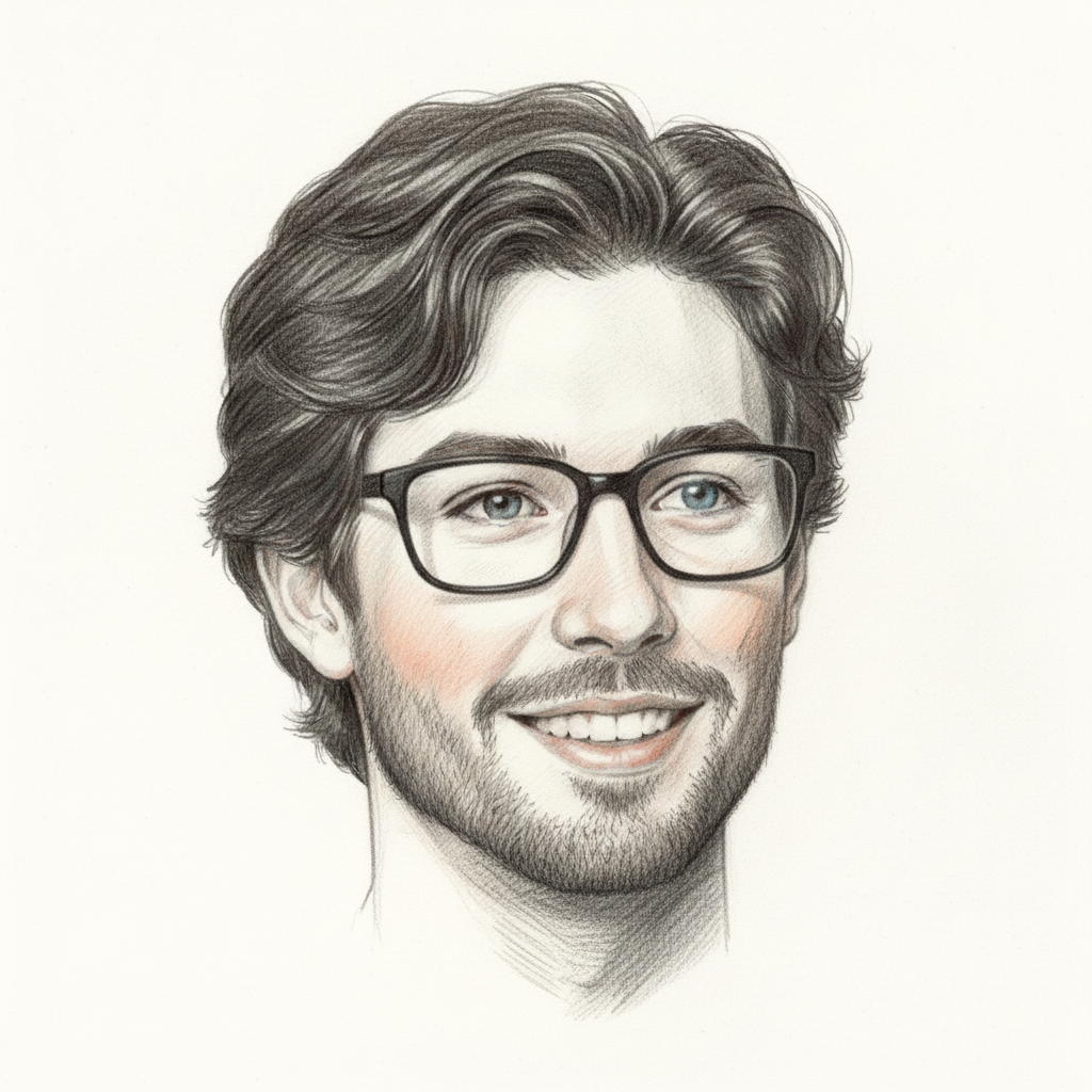 Dan Shipper — color pencil portrait