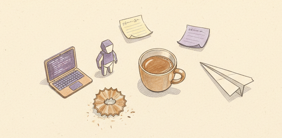 Weekend projects desk sketch